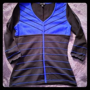 Venus Black and Blue 3/4 Sleeve Shirt
